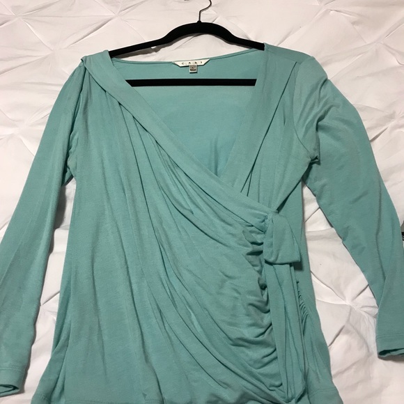 CAbi Tops - CAbi Aqua Wrap Top. Size L